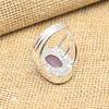 Великолепный розовый халцедон, драгоценный камень, ювелирные изделия ручной работы, кольцо из стерлингового серебра 925 пробы, подарок для женщин