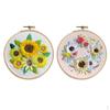 2 Набора Начинающего Вышивальщика с Цветочным Узором DIY Стежок Рукоделие