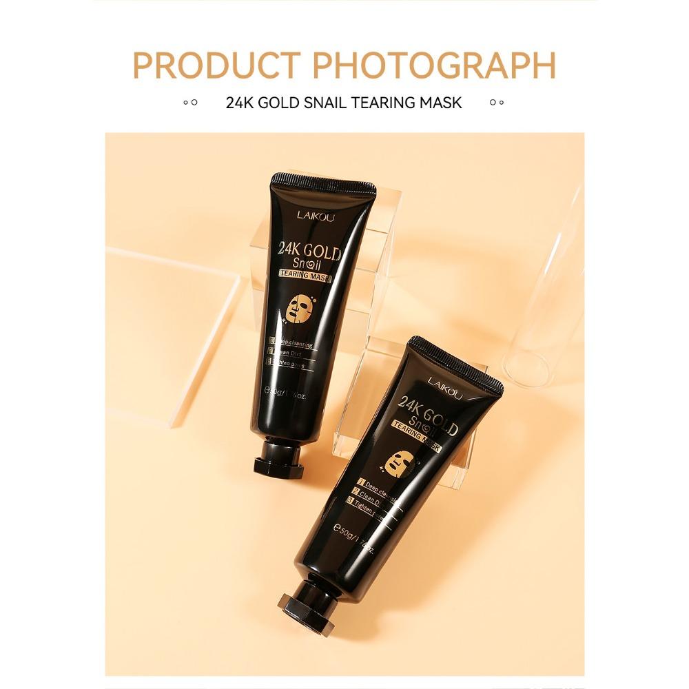 Маска LAIKOU Gold Leaf Snail Tear Mask 50 г, цветная коробка Очищающие средства по уходу за кожей