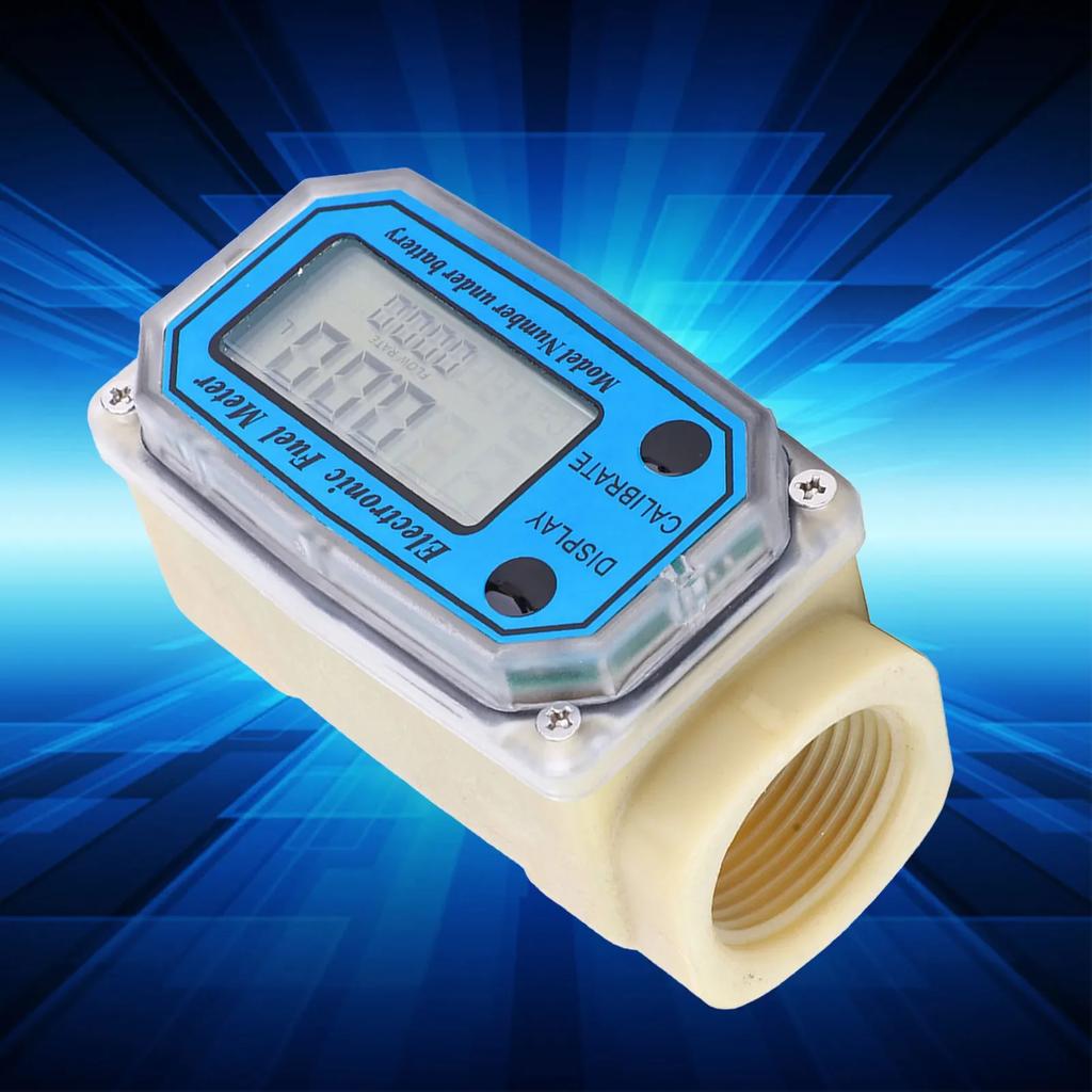 Mini Digital Turbine Flowmeter Diesel Fuel Meter Meter Diesel Flowmeter 0‑90L/min 25‑150L/min 35‑250L/min 1" NPT Tools