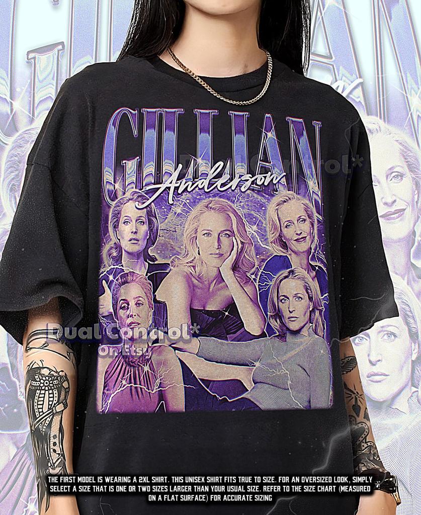 Gillian Anderson T-Shirt, Vintage Actress Star Sci-Fi Performer Tee, 90s Retro Throwback, Gillian Anderson Sweater #Saf