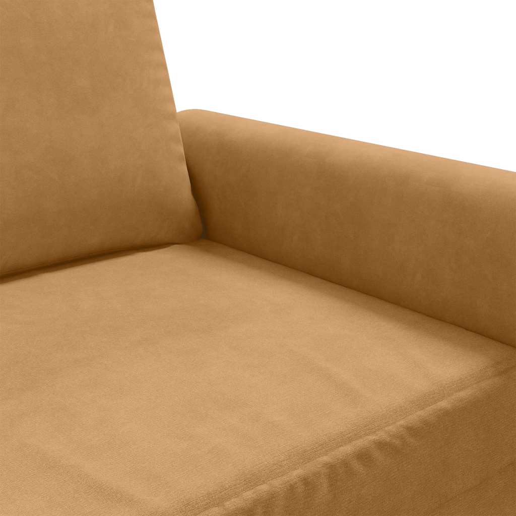 Vidaxl Fotel, Brązowy, 60 Cm, Obity Aksamitem