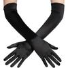Long Opera Party 1920s Satin Tea Party Gloves Costume Stretchy Adult Size Elbow Length