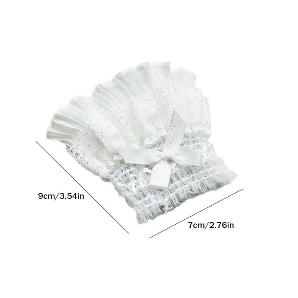 1Pair Costume Accessory Detachable Sleeves Cuffs Solid Color Fake Sleeves Cuffs Daily Accessory