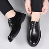 FashionDress Shoes Man Lace Up Official Social Shoe Men Spring Autumn Business Gentleman Black Office Legitimate Leather Casual Shoes