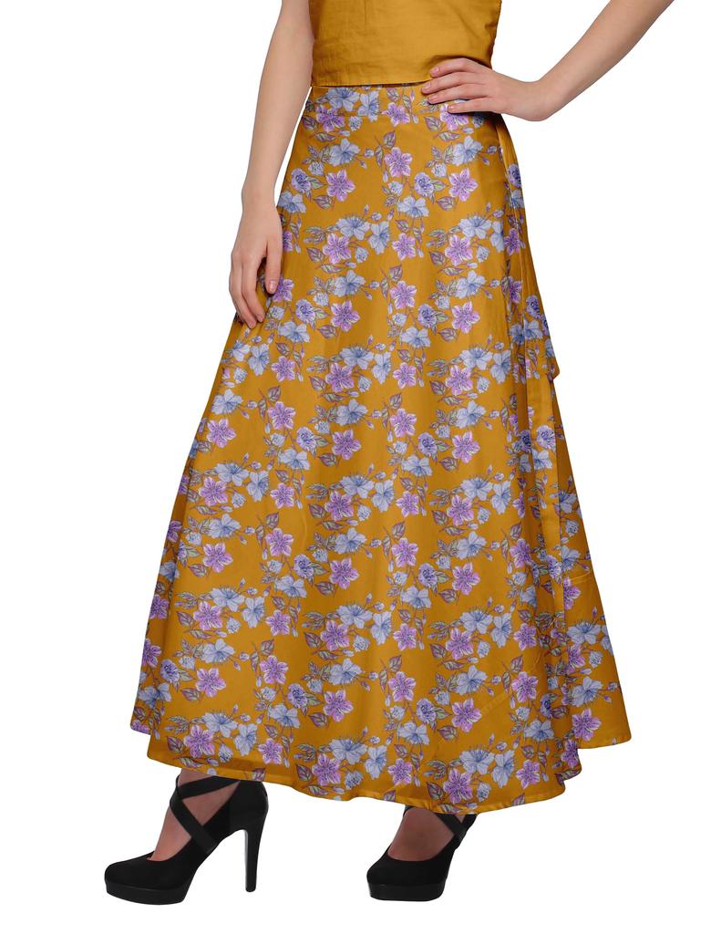 Moomaya Printed Maxi Skirt For Women Long Skirt For Girls Casual Wear