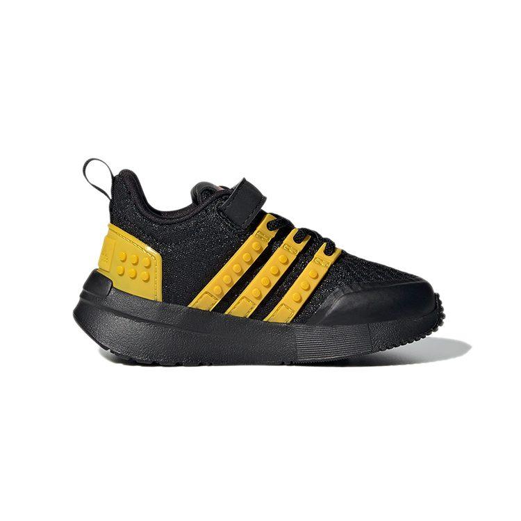 LEGO x Adidas Racer Tr El Тканевые Удобные Скругленный Носок Устойчивые к Истиранию Низкие Детские Кроссовки Черно-Желтые GX3219