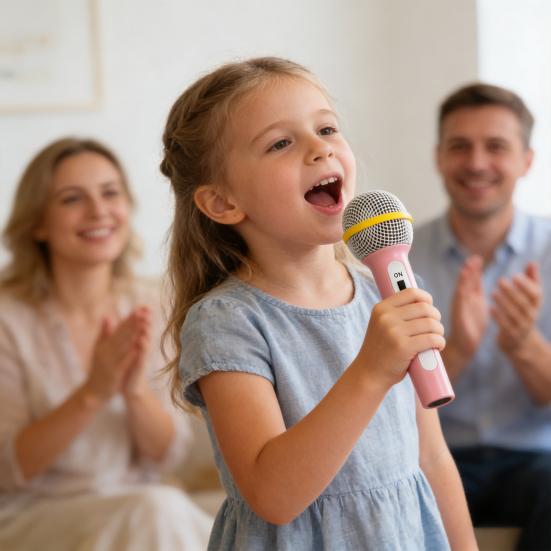 Игрушечный сценический микрофон Образовательный игрушечный микрофон для детей Реалистичный легкий пластиковый Ролевая игра Пение Ведение интервью Подарок для детей