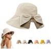 Women's Bowknot Wide Brim Sun Hat – Foldable, 360° Protection UV Protection Breathable Summer Travel Beach Hat