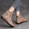Johnature Летние сандалии из натуральной кожи, дышащие ботинки с отверстиями в стиле ретро, ​​женские сабо ручной работы, обувь на плоской подошве