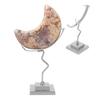 Moon Faux Crystal Display Holder Heavy Duty Metal Faux Gems Natural
