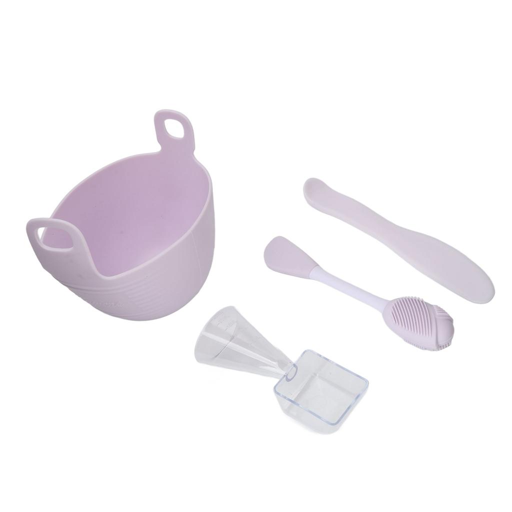 Facial Mask Mixing Bowl Soft Reusable Silicone Face Mud Mask Mixing Bowl with Spoon for Beauty Salon