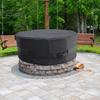 Водонепроницаемый круглый чехол для костра из ткани Оксфорд 600D, устойчивый к ультрафиолетовому излучению, защитный чехол для костра, устойчивый к погодным условиям, с пряжками, ручками и ремнями для наружной установки