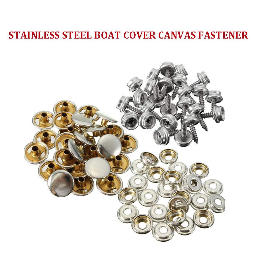 77PCS HOT SALE 15mm STAINLESS STEEL BOAT COVER CANVAS SNAP FASTENER REPAIR KIT