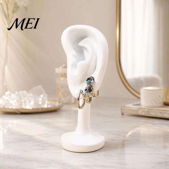 Earring Holder Human Ear Holder, Shaped Jewelry Stand, Storage Three-dimensional Stand Organizer, Display for Home Dresser Store Counter Use