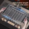 Large Capacity Kitchen Sink Dish Drainer Rustproof Layer Fruit Vegetable Drain Basket  Dish Drying