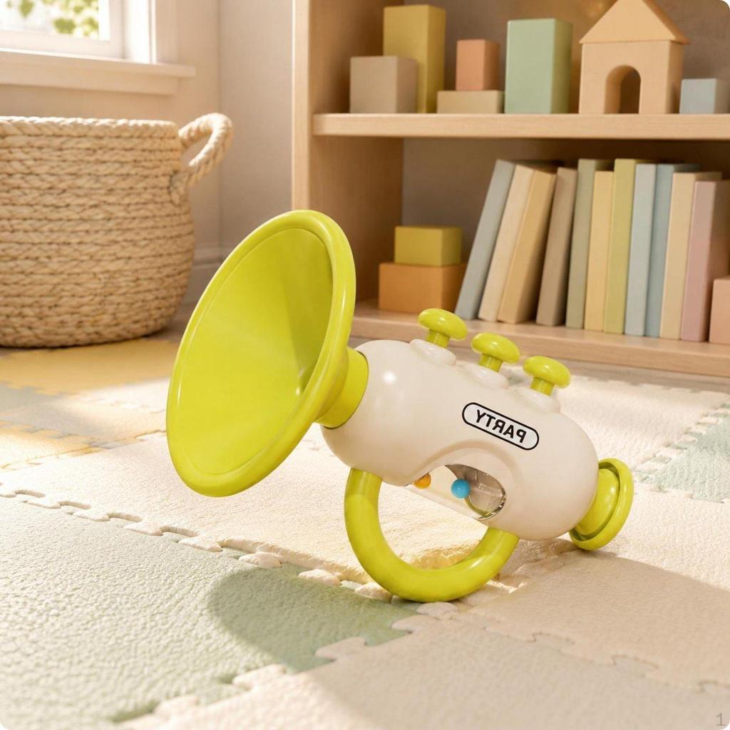Toy Trumpet Easy to Blow Infant Music Instrument for Infants, Young Children, Activity