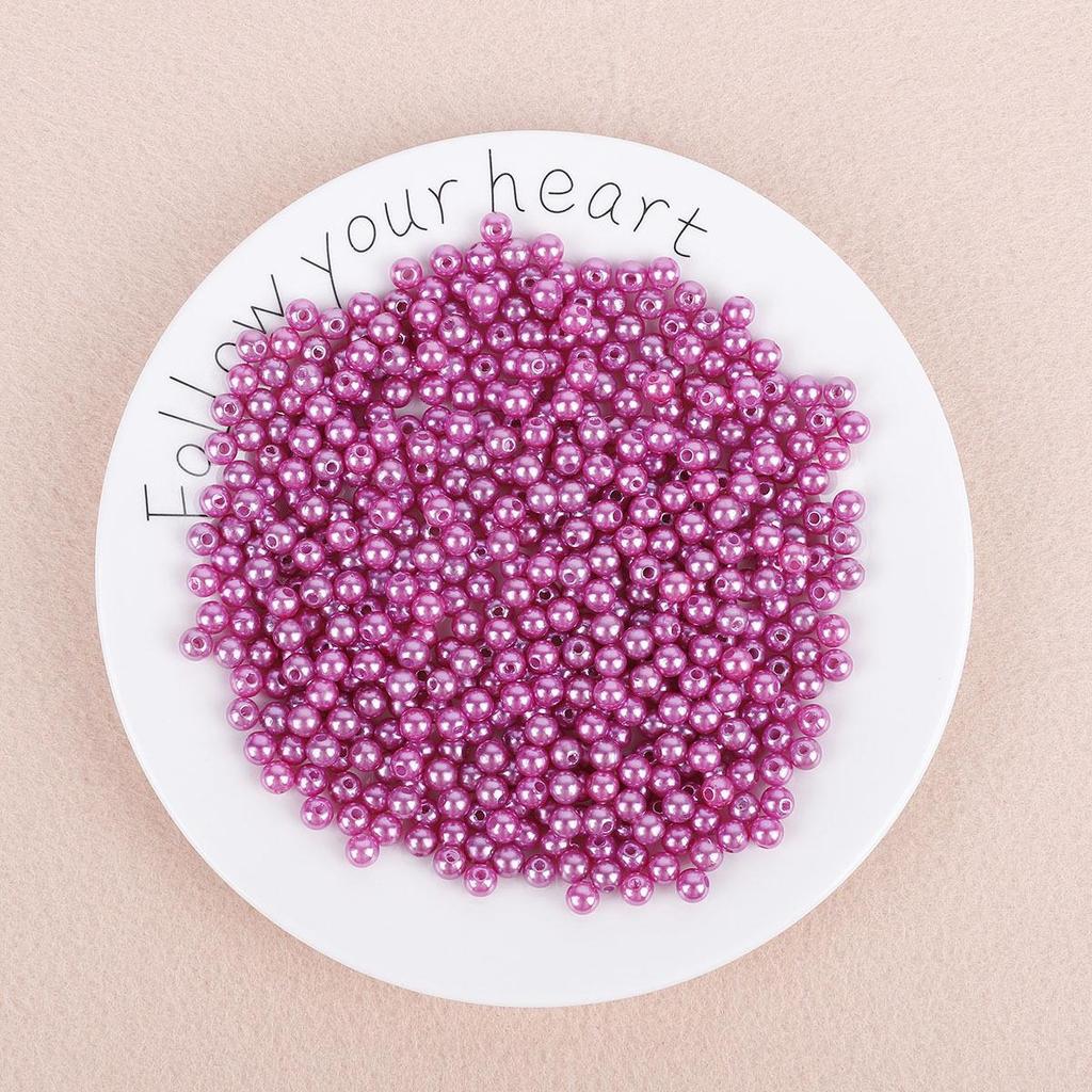 ABS Perforated Pearl-Like Beads for DIY Earrings, Bracelets, Ancient Style Hairpins