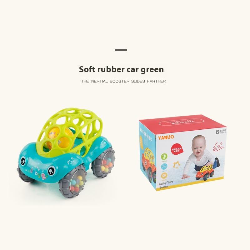 Погремушка для новорожденных Bobo Car 3-12 месяцев Мягкая резиновая игрушка для малышей