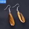 Европейские и американские длинные капли воды, натуральные кристаллы, энергия вулканической породы, серьги-подвески, серьги с темпераментом