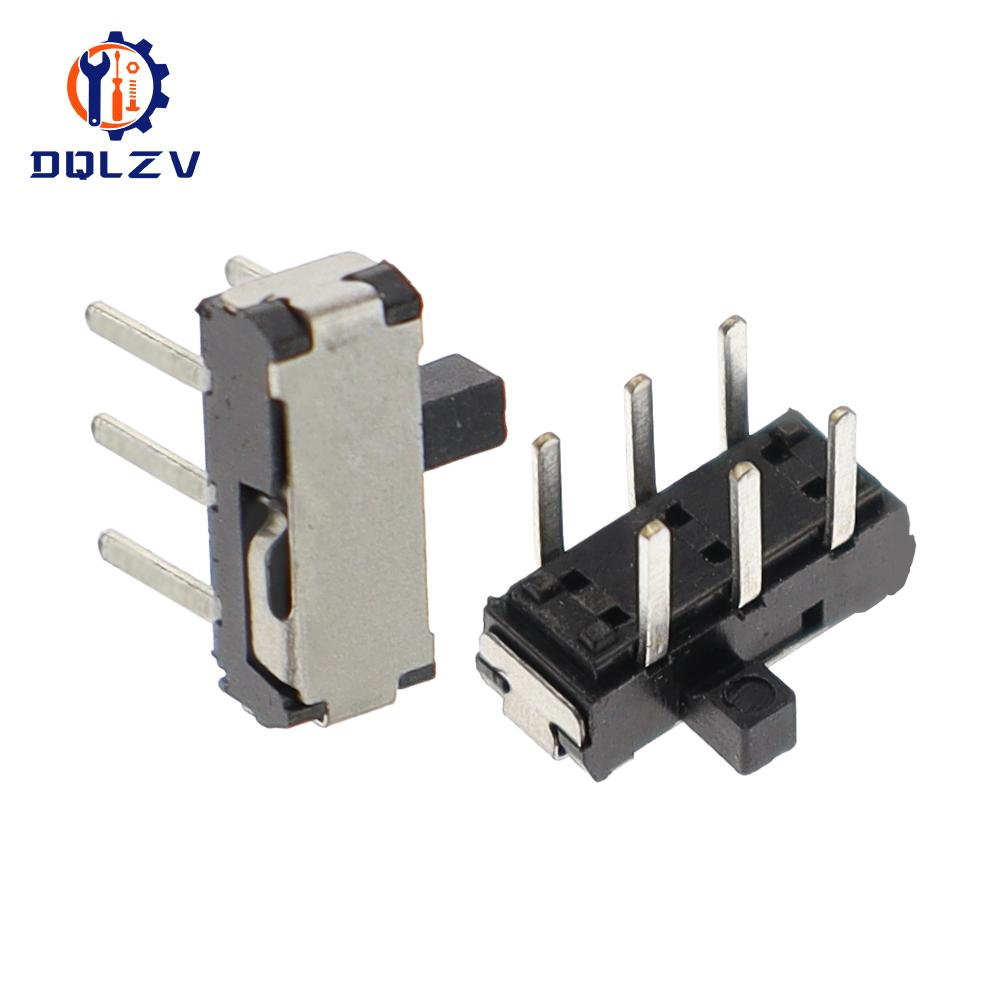 MSK-22D18 МИНИ Переключатель-слайдер 2P2T DPDT DIP 6-контактный Боковой мини-переключатель-тумблер Микро-переключатели-слайдеры Черный