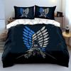 Anime-Inspired Wing Design Bedding Set Bedding set (1 duvet cover, 2 pillowcases, duvet not included)