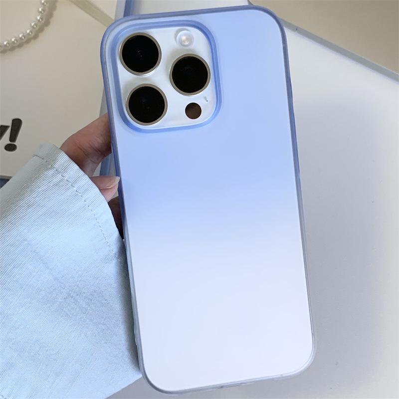 Чехол для iPhone 16 Pro Max с градиентным покрытием, приятным на ощупь, для Apple 17, матовый, совместим с моделями 15/14, 13/12.