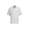 Рубашка-поло Verbiage с логотипом Мужские топы Светло-серые IP3980