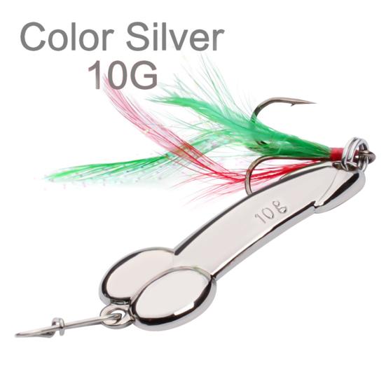 Metal Fishing Lure Bass Freshwater Saltwater Casting Hard Bait Treble Hook