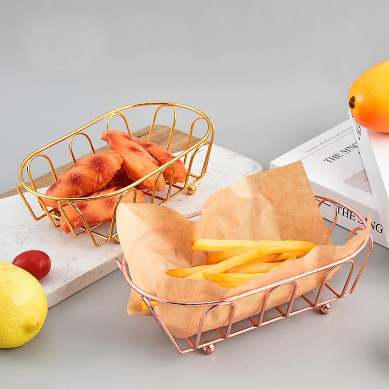 Фруктовая тарелка Корзина с фруктами Утюг Мини-корзина для жареной корзины Хлебная корзина Корзина для картофеля фри Ресторан западной кухни Корзина с жареной курицей Креативная посуда