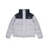 Li-Ning Embroidered Logo Color Block Long Sleeve Down Jacket Unisex Outerwear Gray AYMR304-2