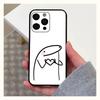 Чехол для телефона F-Flork Милый Смешной Мем Для Apple iPhone 15,14,13,12,11,Pro,X,XS,Max,XR,Plus,Mini Мягкий Черный Чехол