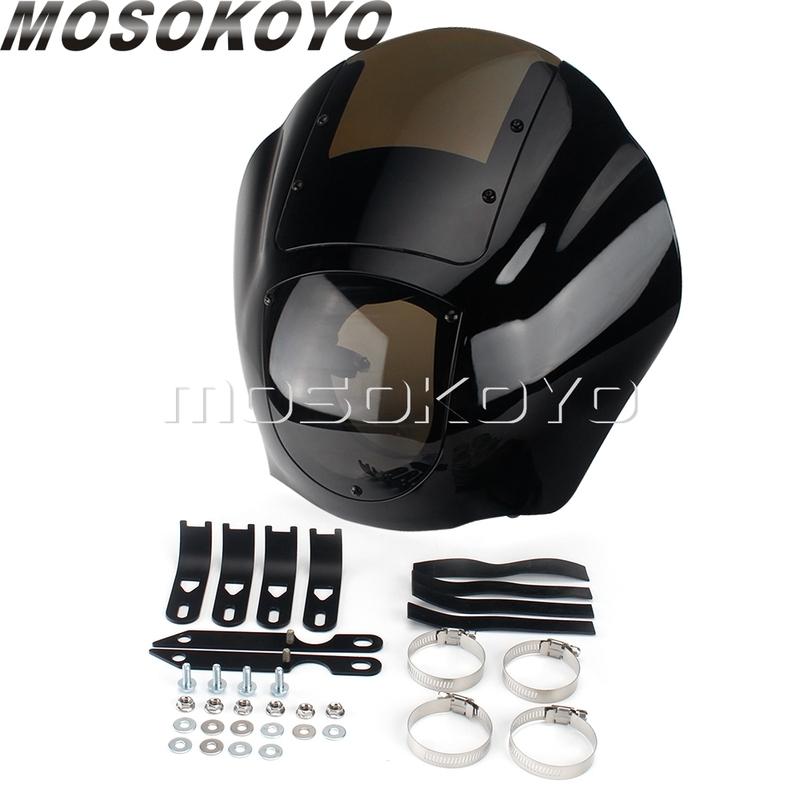 Для Harley Квартальный обтекатель 5 3/4" Комплект ветрового стекла для мотоцикла с фарой Для Dyna 1995-2017 Sportster XL 88-21 FXBB FXLR FXST 18-21