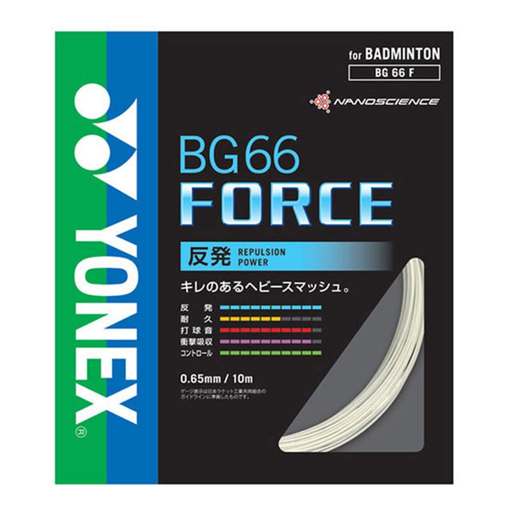 YONEX Струны для бадминтона BG66 Force White Roll 200м (0.65mm) БГ66Ф-2