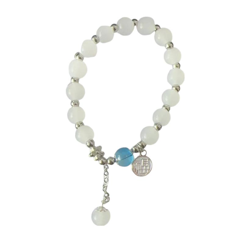 Оригинальный опаловый морской синий браслет с сокровищами и кристаллами лунного света, роскошный эластичный браслет для девочек и женщин, ювелирные аксессуары