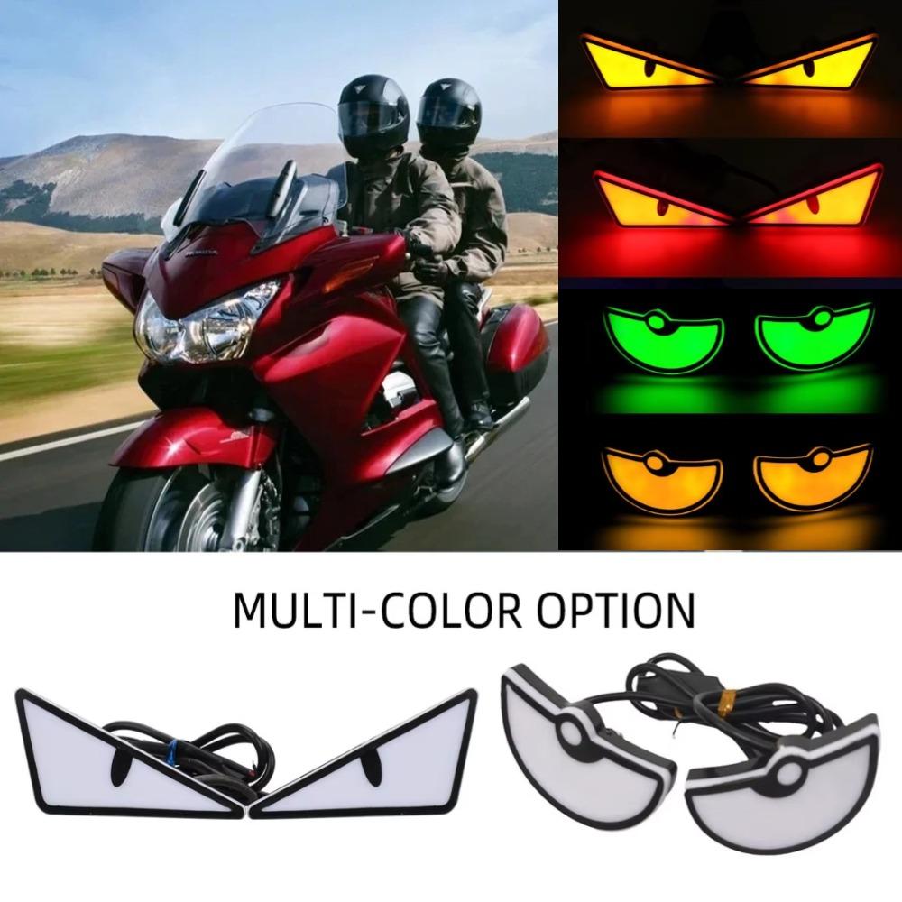 2 шт. универсальные автомобильные светодиодные фары Devil Eyes, фары Demon Eyes, фары для мотоциклов, указатели поворота, задние фонари, мини-автоукрашения