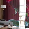 Red Rose Tulle Curtains For Living Room Bedroom Home Decor Chiffon Sheer Voile Kitchen Curtain