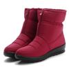 2022 New Women Boots Waterproof Winter Boot Warm Snow Shoes Female Non-slip Zipper Wedge Platform Heels Ankle Boots Laides Winter Shoes Black Blue Red