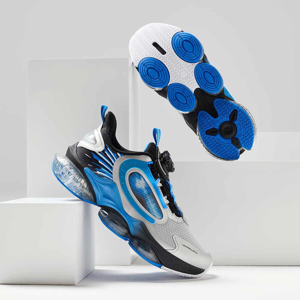 Anta Детские кроссовки UFO 6.0, удобные повседневные кроссовки для фитнес-теста, нескользящие, износостойкие, с низким верхом, детские кроссовки для бега, серебристые, черные, синие 312435583-1