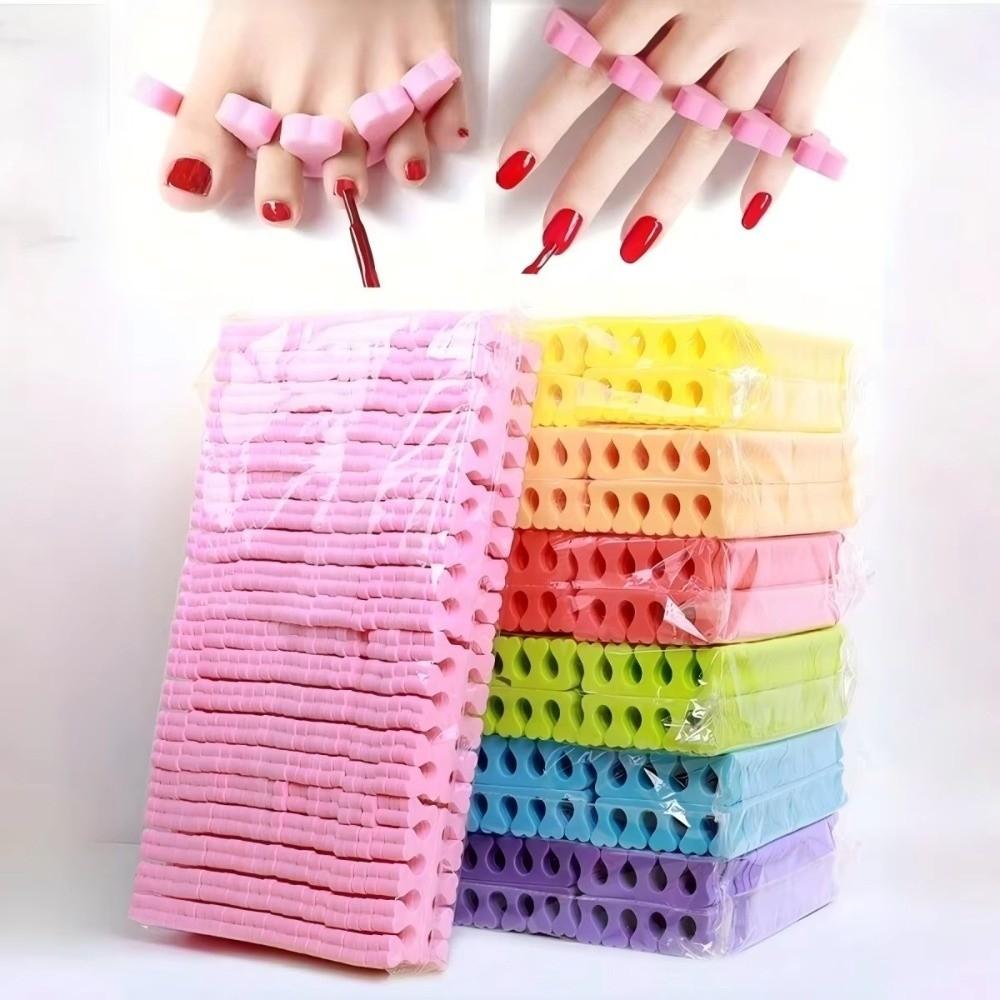 100pcs Soft Toe Separators Heart Shape Foot Braces Portable Nail Art Tools Manicure Pedicure
