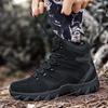 Black Men Boots Ankle Size 46 Hunting Work Safety Shoes Outdoor Sneakers High Cut Hiking Boots Security Waterproof Climbing