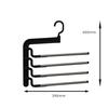 Shinko Hanger (Shinkohanger) 4-Pair Pants Storage, S&F New 4-Stop, Black, Made In Japan, Space-Saving, Multi-Tier Storage for Slacks and Pants, Non-Sl
