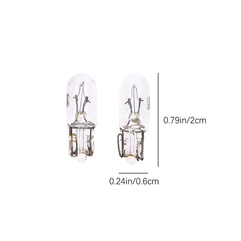 10 шт. Лампочка 12 В 3 Вт T6.5 для приборной панели автомобиля, индикаторные лампы