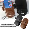 Кожаный зажим для очков в автомобиль, многофункциональный зажим для солнцезащитных очков на солнцезащитный козырек для 3 6 CX5 2 CX3 CX9 MX5 RX8 Axela Demio MS CX5 2 Axela Demio Atenza MS GJI