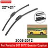 2 шт. автомобильный дворник для Porsche 987 987C Boxster Cayman 2005-2012 22" + 21" передние дворники щетки режущие аксессуары
