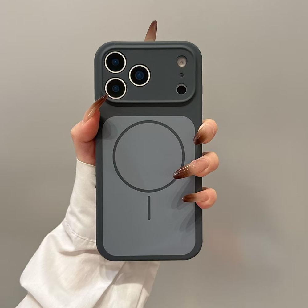 Оригинальный чехол из жидкого силикона чистого цвета для iPhone 17 Pro Max 17Pro 17 Air С крышкой для магнитной беспроводной зарядки Magsafe