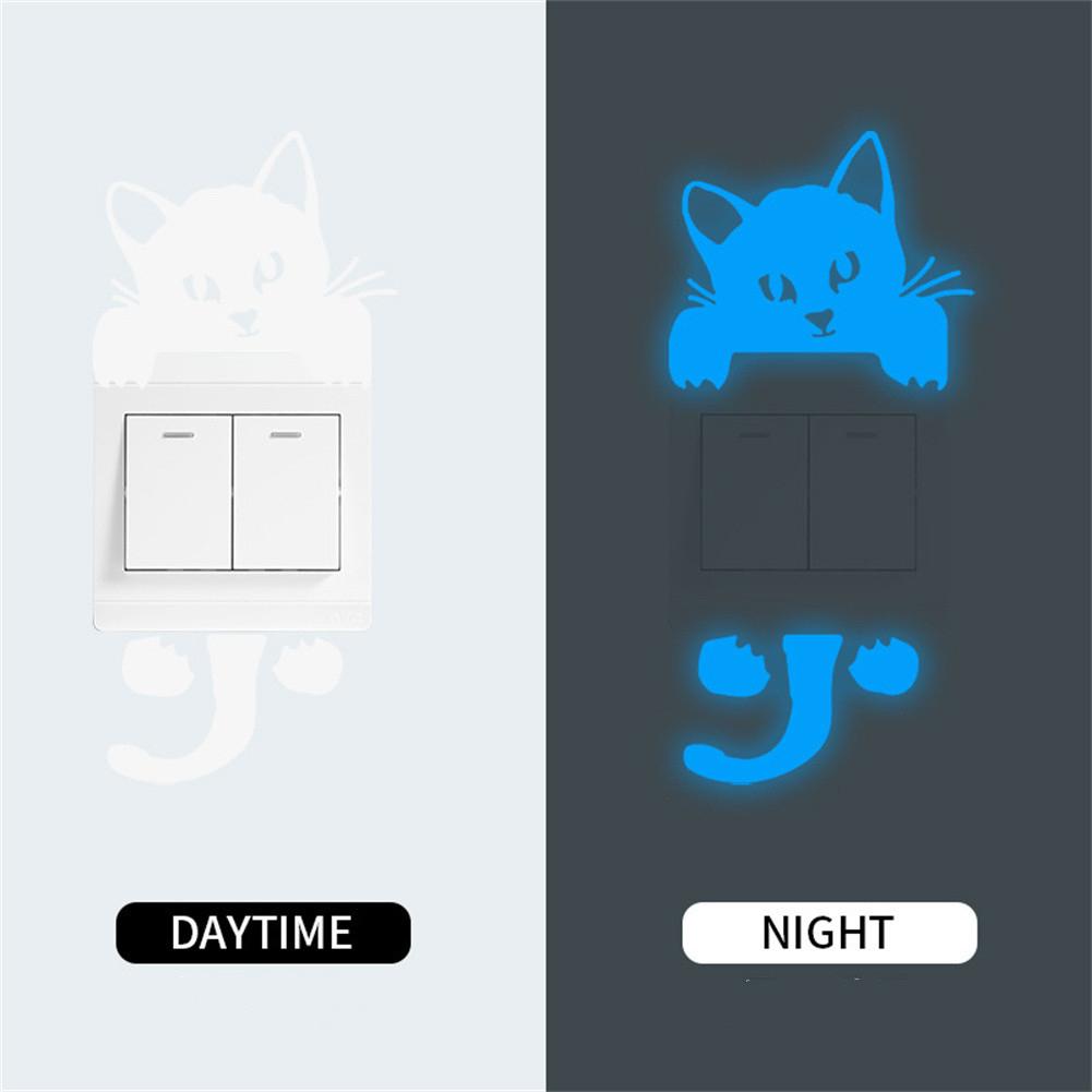 Светящиеся наклейки на переключатель, съемные декоративные наклейки для детской комнаты, гостиной, спальни, украшения