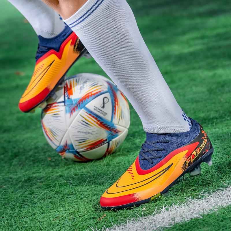 Super Star Fashion Mens Soccer Sneakers Unisex Professional Football Training Shoes Men Long Spikes Futsal Cleats chuteira campo