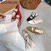 Fashion SUOJIALUN 2025 Spring New Women Sandal Fashion Round Toe Ladies Elegant Slingback Shoes Square Low Heel Outdoor Dress Pumps