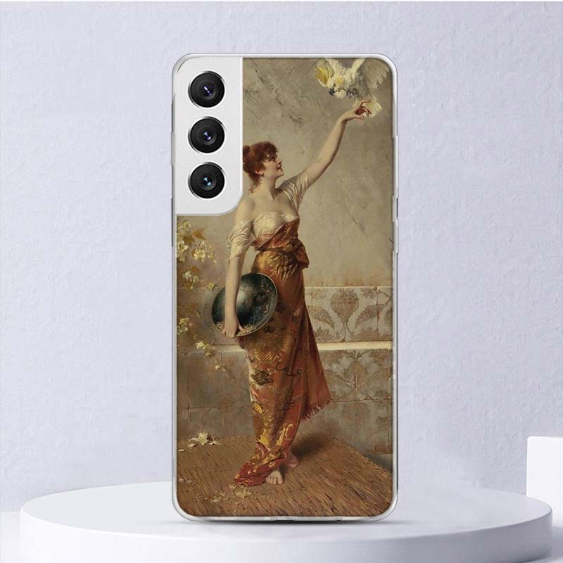 Чехол Soft Case с рисунком в стиле Ренессанс для Samsung Galaxy M12 M21 M30S M31 M32 M51 M52 Чехол для телефона Note 8 9 10 + 20 Ultra J4 J6 Plus J8